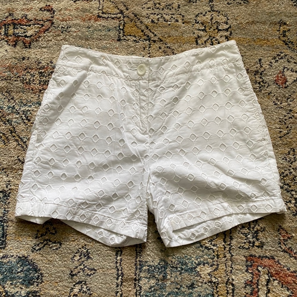 Tribal White Eyelet Shorts